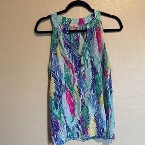 Lilly Pulitzer at 100% silk tank top